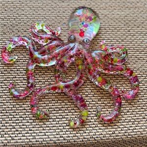 Colorful Glass Octopus Figurine